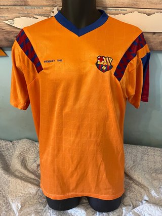 Camiseta FC Barcelona Wembley 1992 Naranja