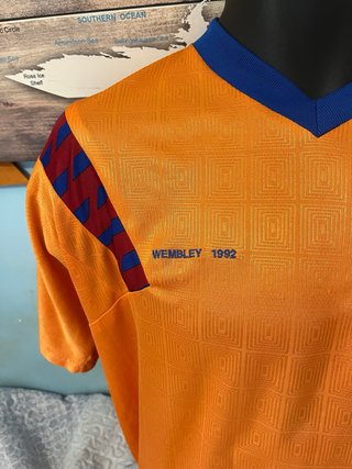 Camiseta FC Barcelona Wembley 1992 Naranja