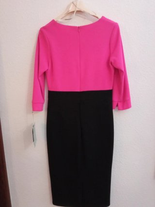 Abito da cocktail rosa e nero