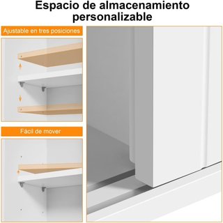 Mueble auxiliar estrecho 20cm con ruedas blanco