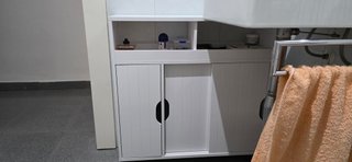 Mueble auxiliar estrecho 20cm con ruedas blanco