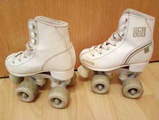 Pattini Oxelo bianchi taglia 28
