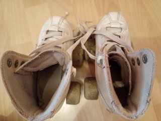 Pattini Oxelo bianchi taglia 28