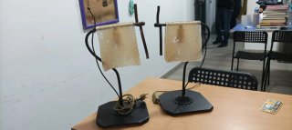 Lámparas de forja y cristal