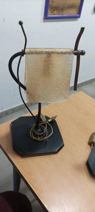 Lámparas de forja y cristal