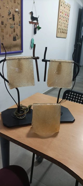 Lámparas de forja y cristal