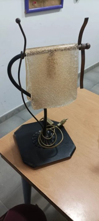 Lámparas de forja y cristal