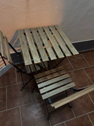 Conjunto Terraza Mesa y 2 Sillas Madera