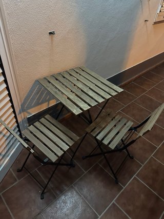 Conjunto Terraza Mesa y 2 Sillas Madera