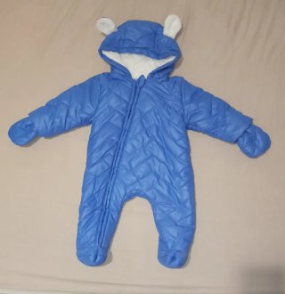 Buzo invierno bebé 3-6 meses azul