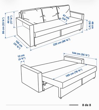 Sofá-cama 3 plazas gris