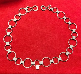 Collar gargantilla eslabones plateado