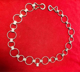 Collar gargantilla eslabones plateado