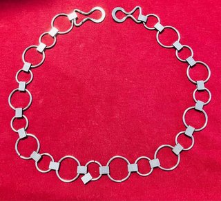 Collar gargantilla eslabones plateado