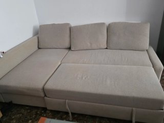 Sofá Cama Chaiselongue IKEA FRIHETEN Beige