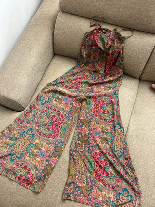 Tuta intera con spalline fantasia cashmere