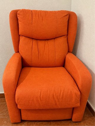 Butaca reclinable eléctrica naranja