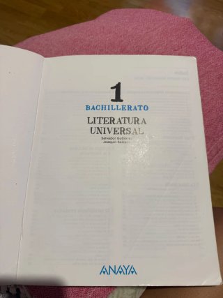 Literatura Universal, 1 Bachillerato