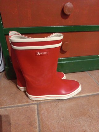 Botas de agua Aigle rojas talla 37