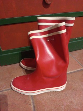 Botas de agua Aigle rojas talla 37