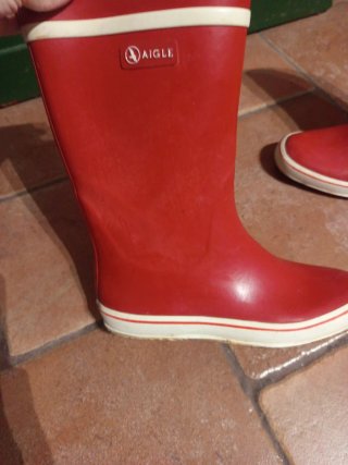Botas de agua Aigle rojas talla 37