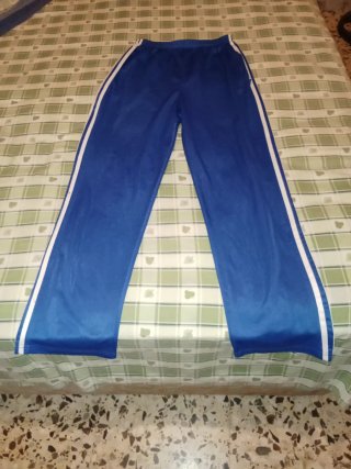 Pantalón chándal hombre azul con rayas