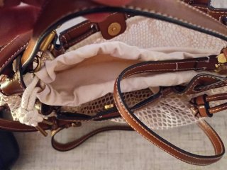 Bolso Zara Malla Beige y Marrón