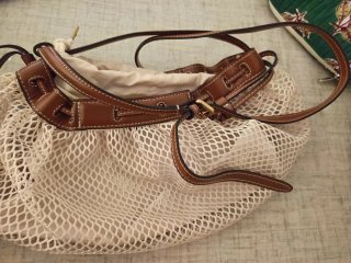 Bolso Zara Malla Beige y Marrón
