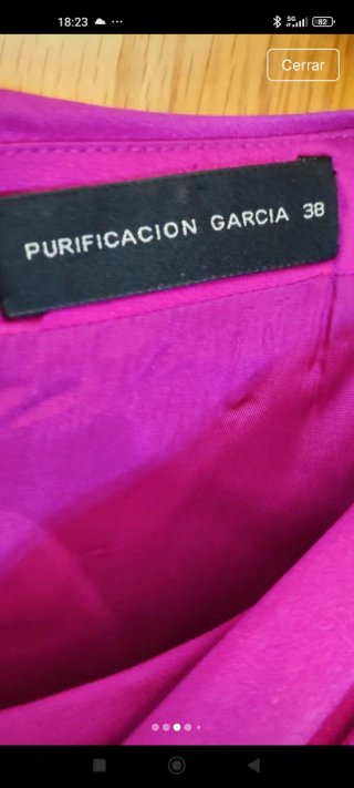 Vestido seda Purificación García morado T.38