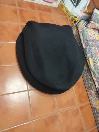 Puff de tela negro