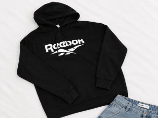 Felpa con cappuccio Reebok vintage dressing nera