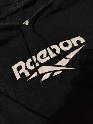 Felpa con cappuccio Reebok vintage dressing nera