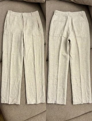 Pantaloni Zara in lino beige