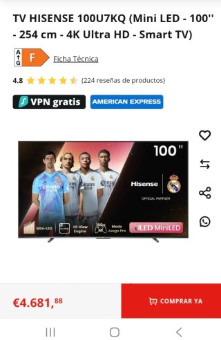 Hisense 100 ULED 4K Mini-LED TV