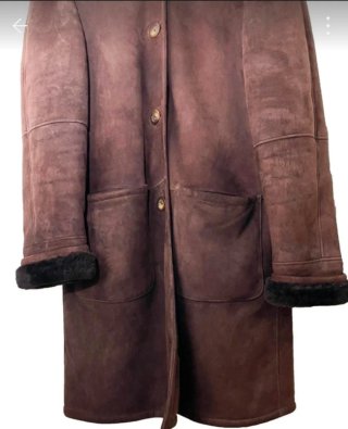 Cappotto vintage marrone con cappuccio
