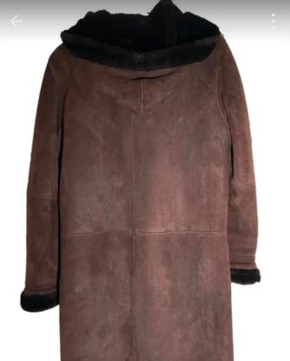 Cappotto vintage marrone con cappuccio