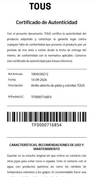 Anillo Tous Oro y Plata