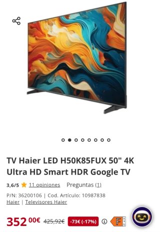 TV Haier LED H50K85FUX 50 4K Smart HDR