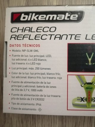1 Chaleco Reflectante LED Bikemate