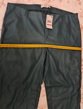 Leggings efecto piel verde oscuro Talla XL