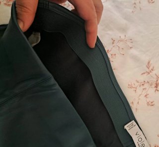 Leggings efecto piel verde oscuro Talla XL