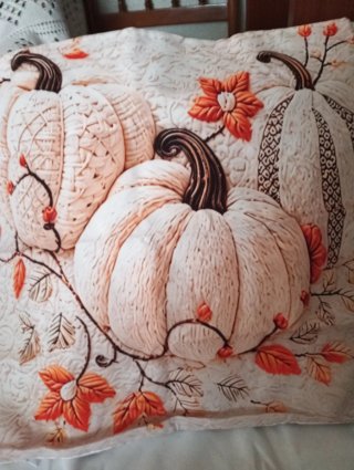 2 Fundas Cojín Otoño/Halloween Beige/Naranja