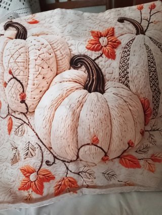 2 Fundas Cojín Otoño/Halloween Beige/Naranja