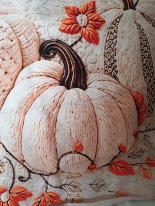 2 Fundas Cojín Otoño/Halloween Beige/Naranja