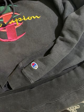 Felpa Supreme Champion XL Nera Grigia Vintage