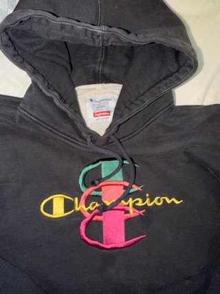 Felpa Supreme Champion XL Nera Grigia Vintage