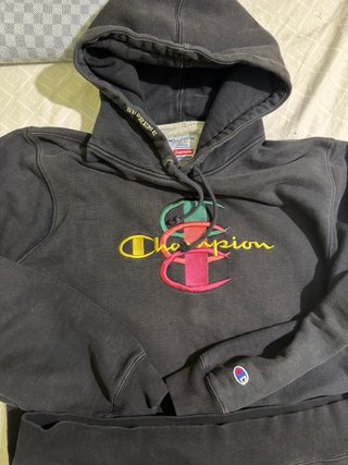 Felpa Supreme Champion XL Nera Grigia Vintage