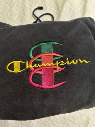 Felpa Supreme Champion XL Nera Grigia Vintage