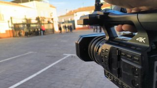 Cámara profesional Panasonic Negra