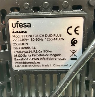 A ESTRENAR. Tostadora Ufesa OneTouch Duo Plus